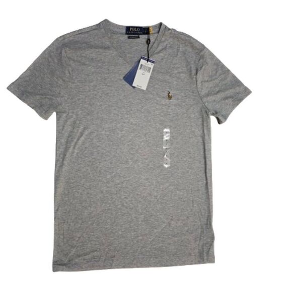 Polo Ralph Lauren Other - Polo Ralph Lauren Men's Grey Heather Custom Slim Fit V-Neck T-Shirt Size Small